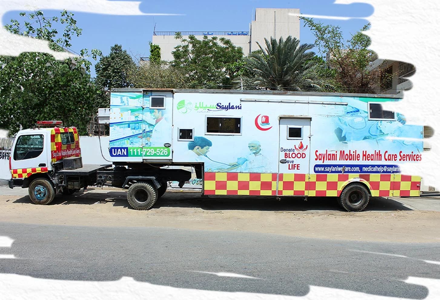 Saylani mobile healthcare clinic serving remote communities