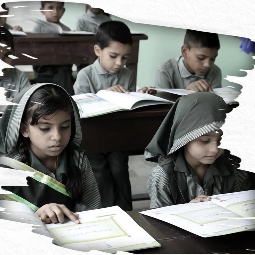 Students at Saylani school receiving quality education